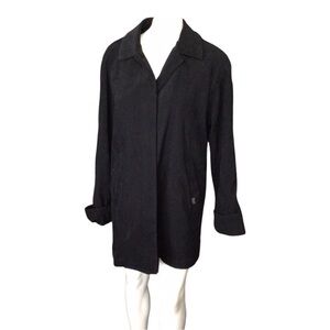 London Fog Women's Black Trench Coat size medium
